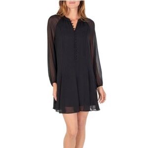 Joie Limited Edition Women’s Balloon Sleeve LBD Little Black Dress Swing Style